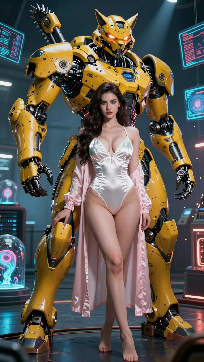 Cyber Siren and Her Yellow Apocalypse Guardian