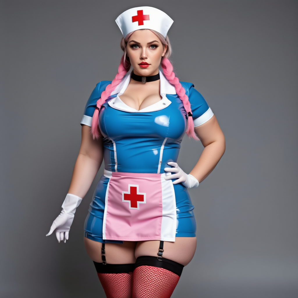 Playful Retro Nurse Cosplay Editorial with Candy Pop Aesthetic