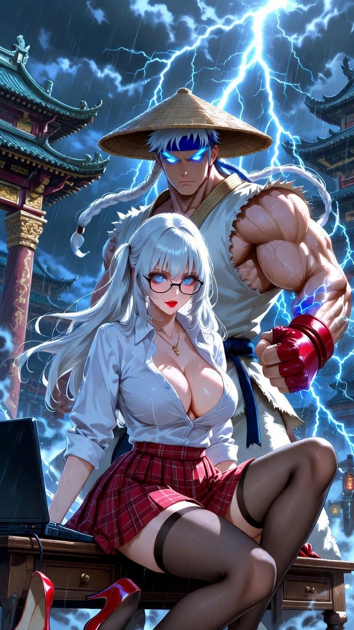 Schoolgirl Seductress and Lightning Ryu Temple Encounter