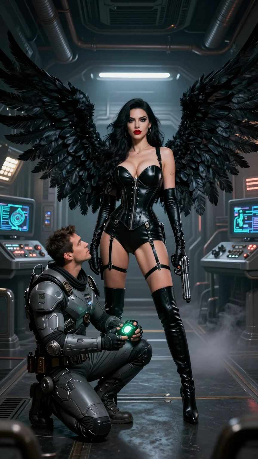 Dark Angel Dominates Armored Soldier