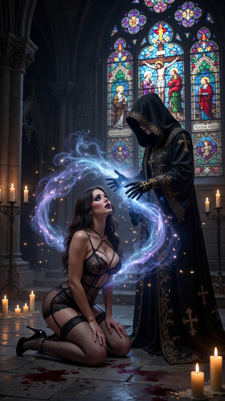 Submissive Beauty and Dark Sorcerer