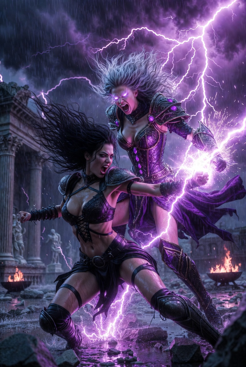 Thunderstorm Duel: Dark Sorceress vs Lightning Warrior