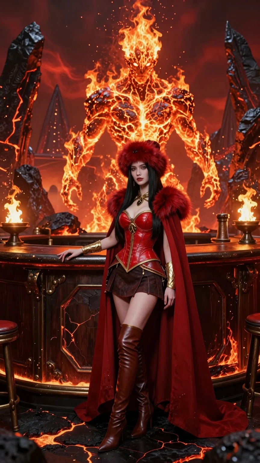 Infernal Queen and Her Living Fire Guardian