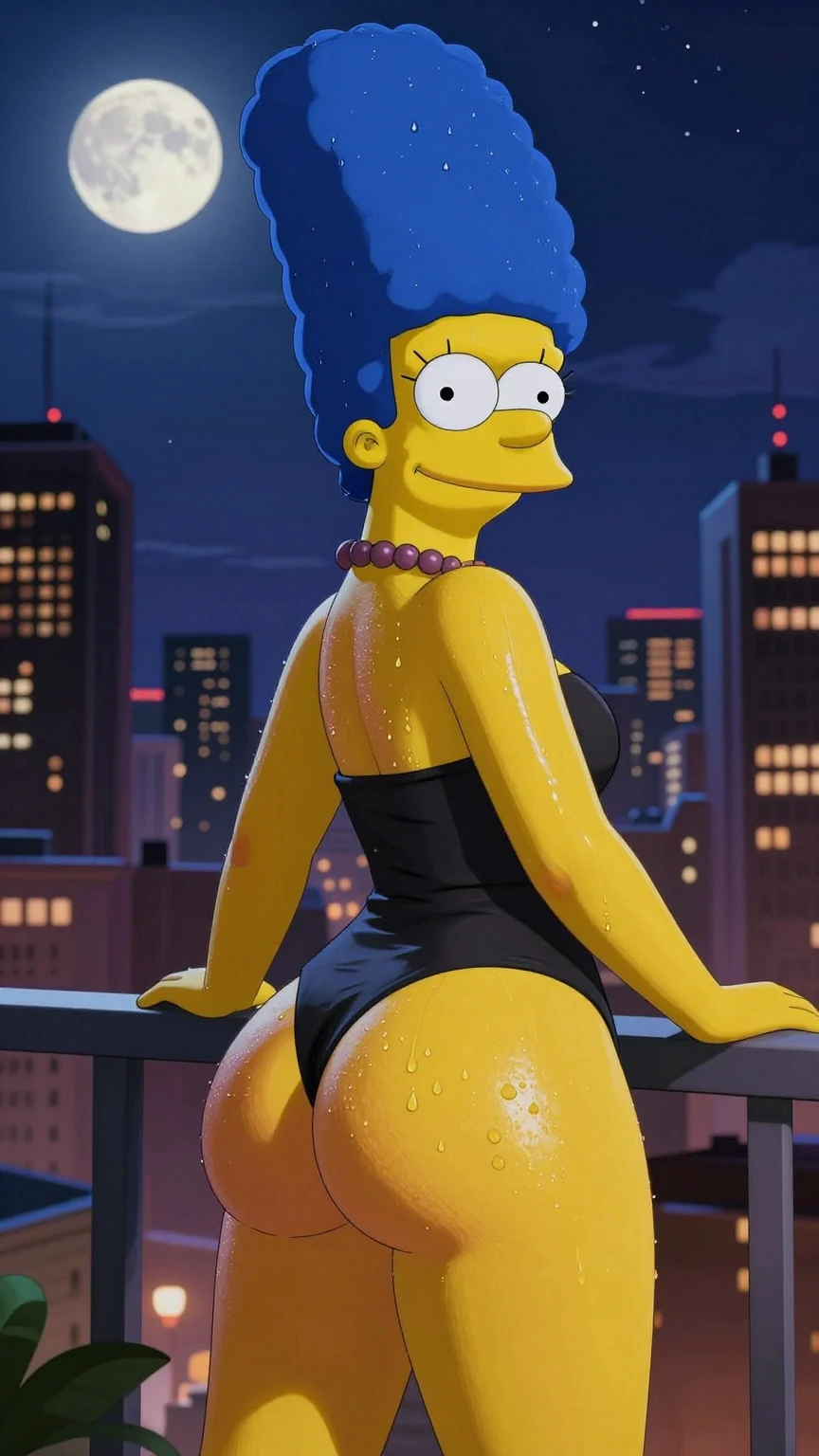 Marge Simpson Sweaty Balcony Night Pose