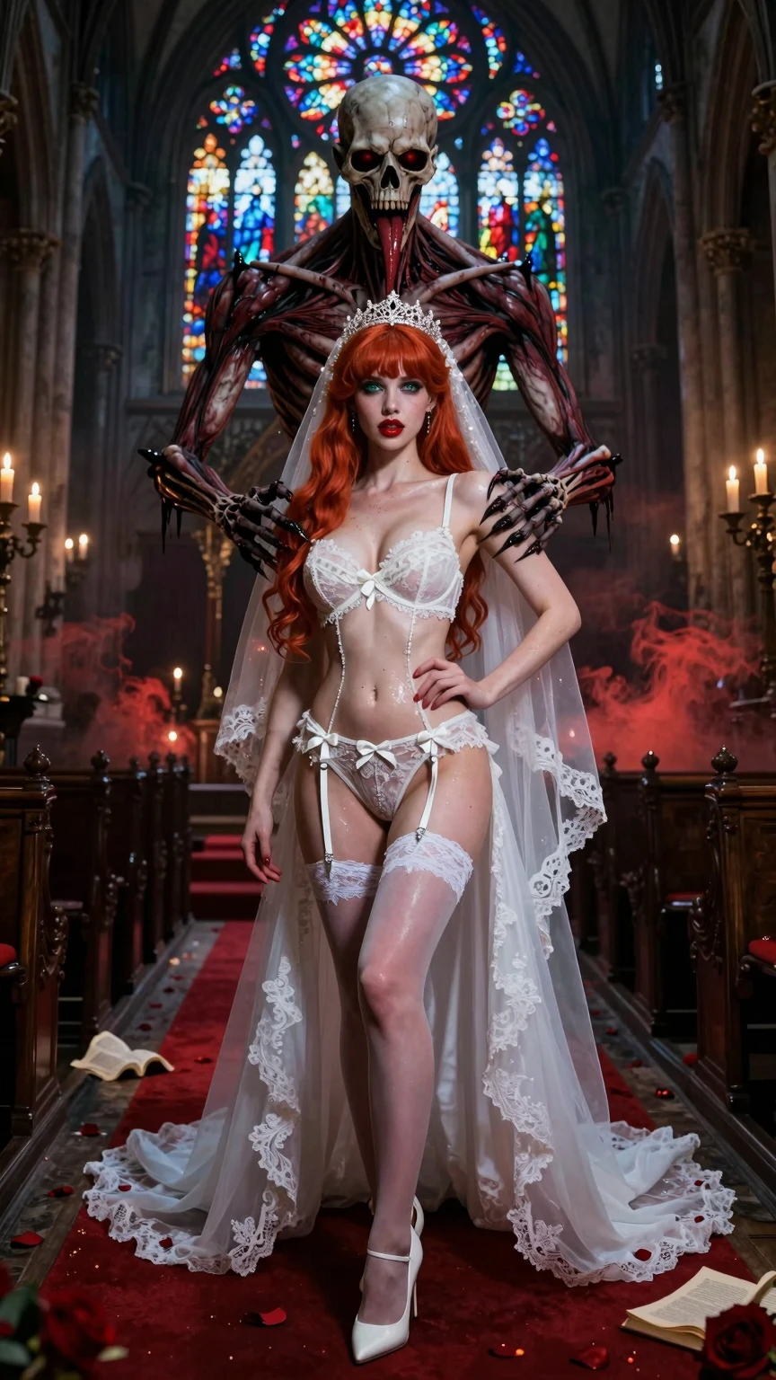 Demonic Groom Claims His Virgin Lace Bride