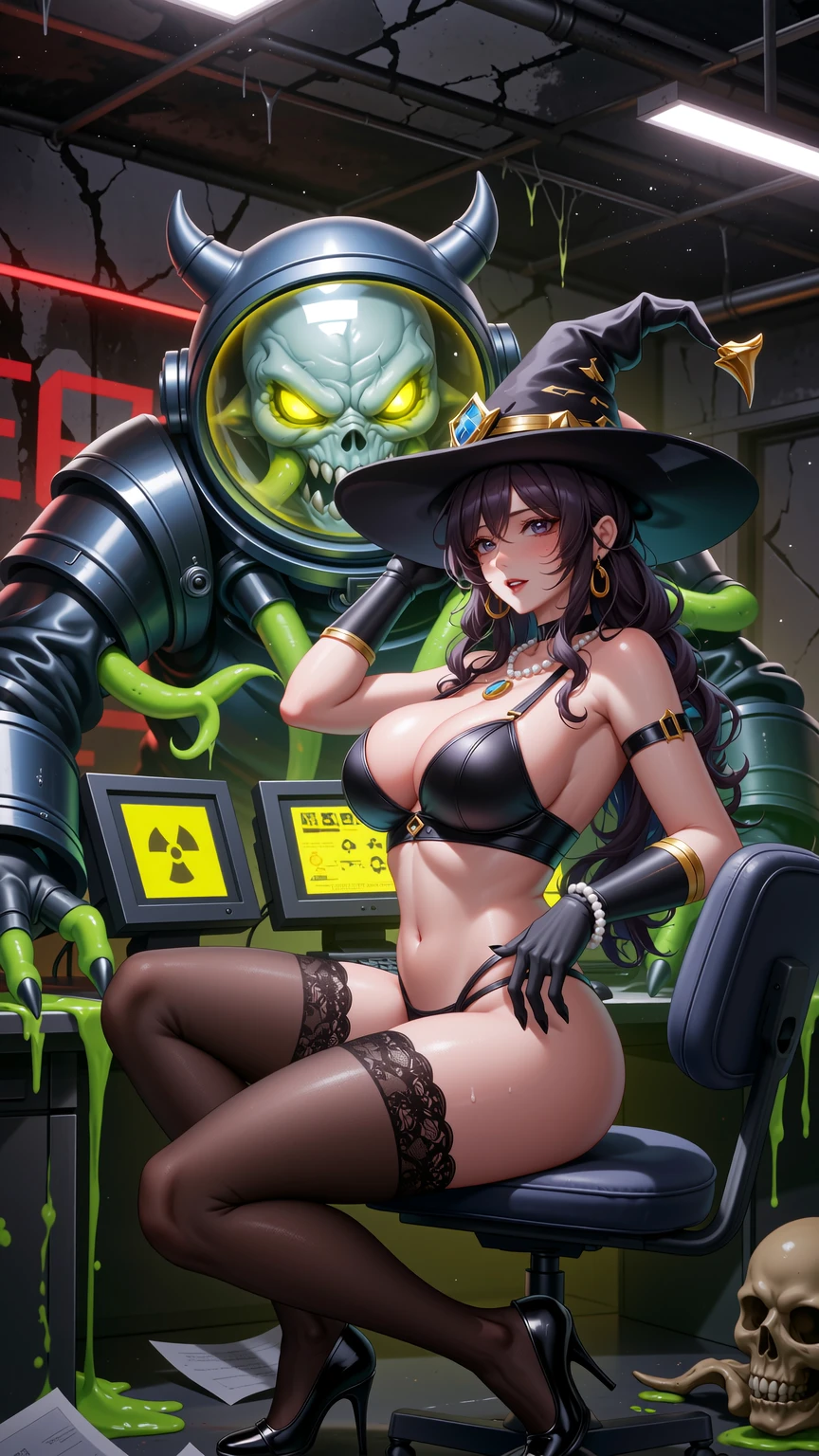 Seductive Beauty with Giant Radioactive Mutant