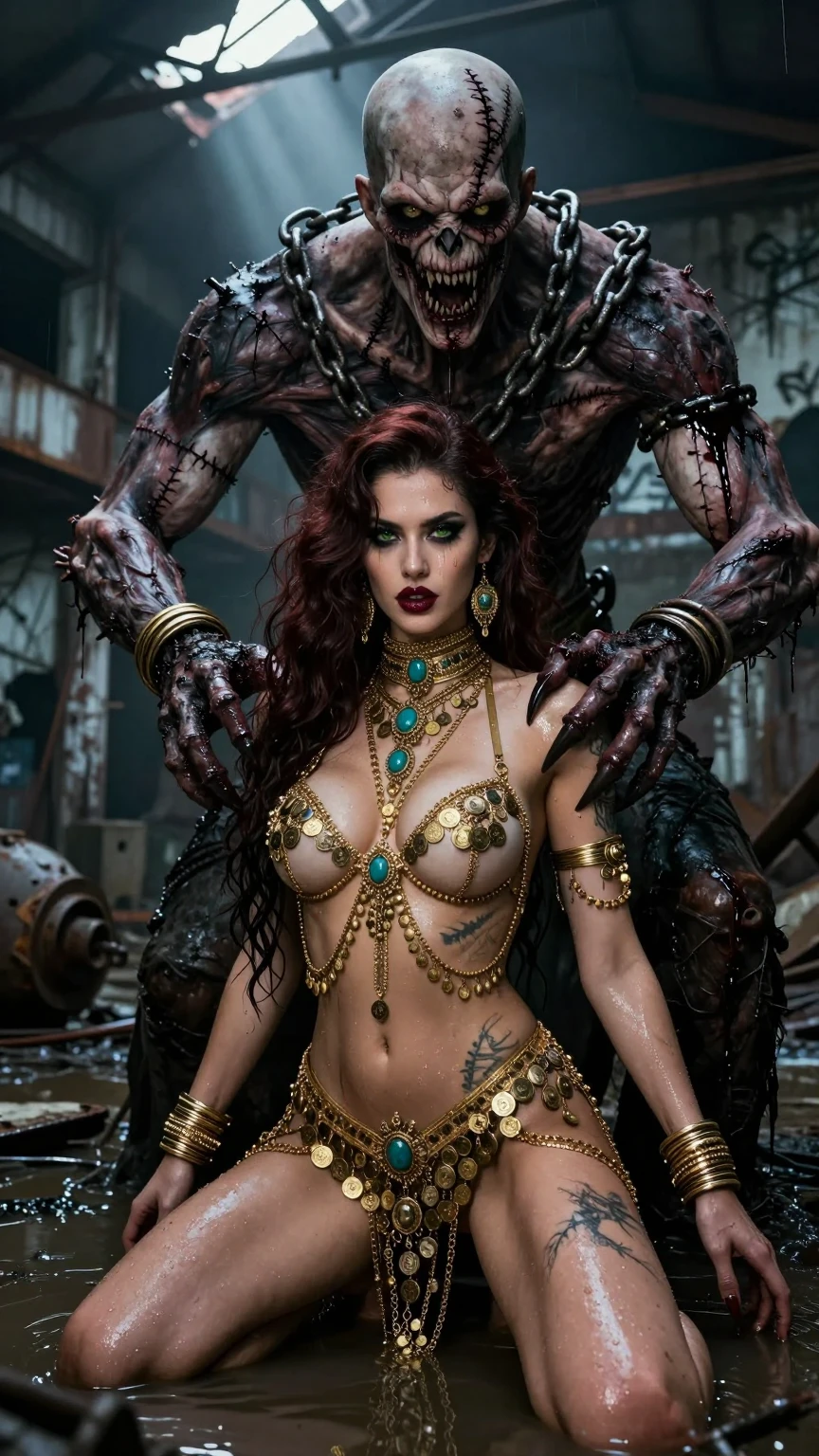 Chained Monster's Golden Captive – Fetish Abyss