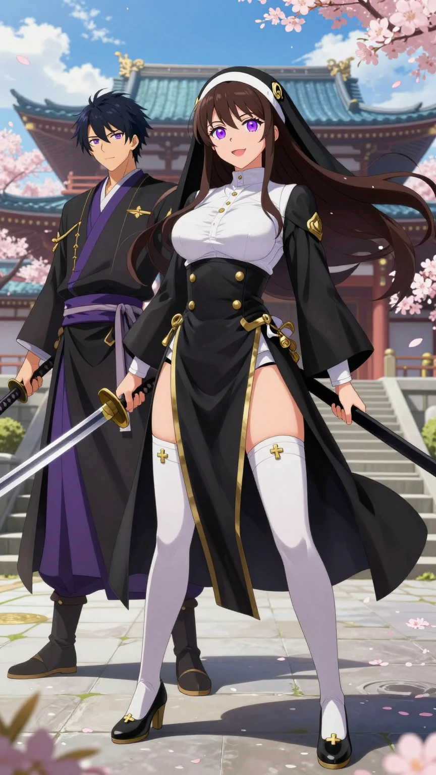 Seductive Nun Samurai Temple Blossom Duel
