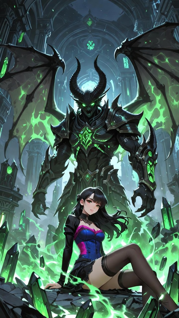 Dark Sorcery Guardian and Enigmatic Beauty