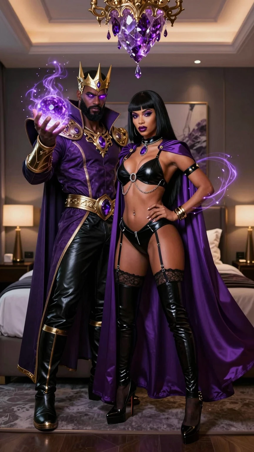 Purple Sorcerer and Leather Amethyst Temptress