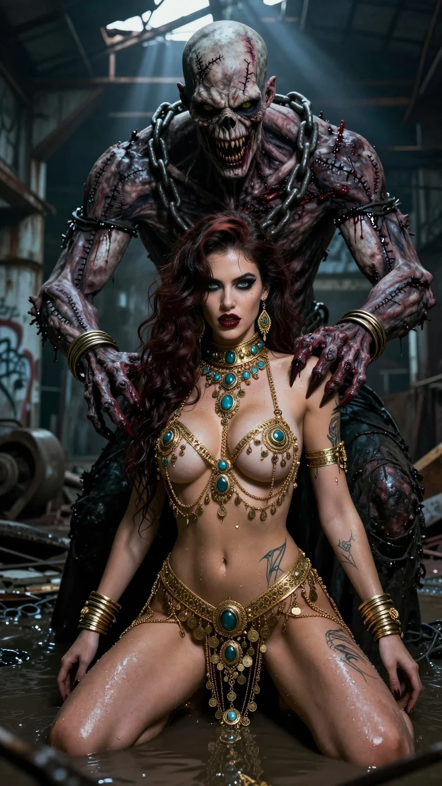 Chained Monster's Golden Captive – Fetish Abyss