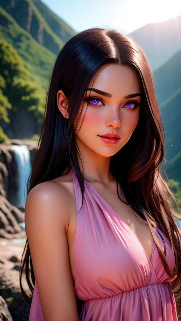 Silken Waterfall Muse — Mountain Paradise Seduction