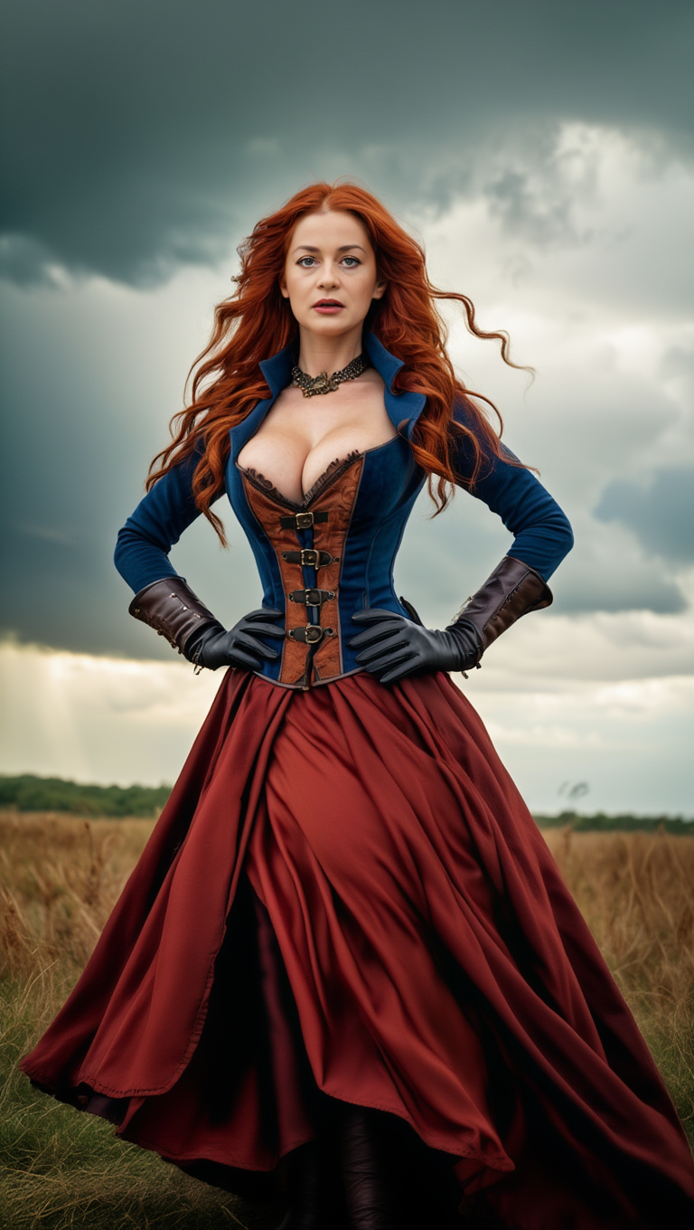 Stormbound Beauty — Wild Wind Across Scarlet Fields