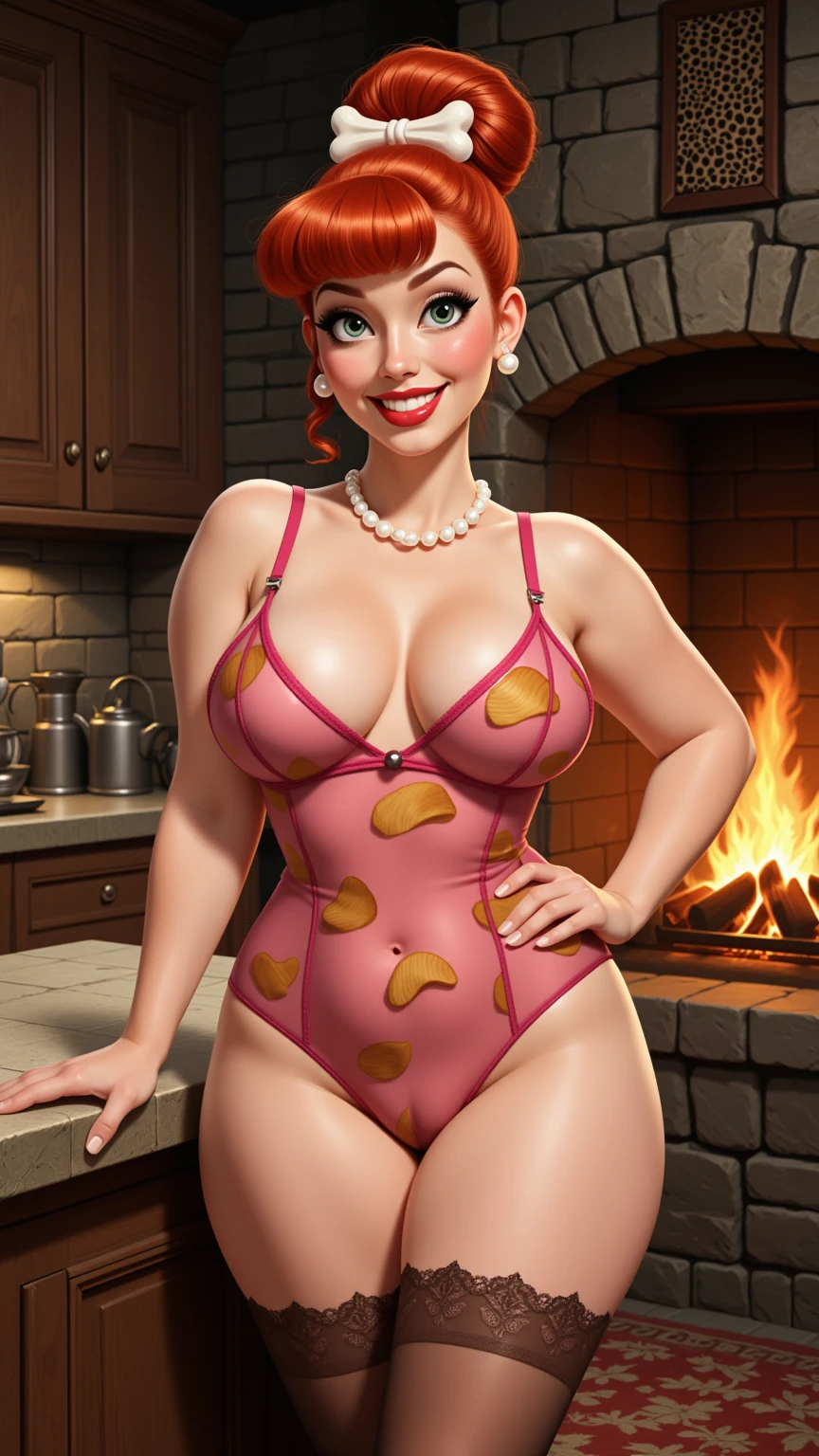 Wilma Flintstone in Potato Chip Lingerie