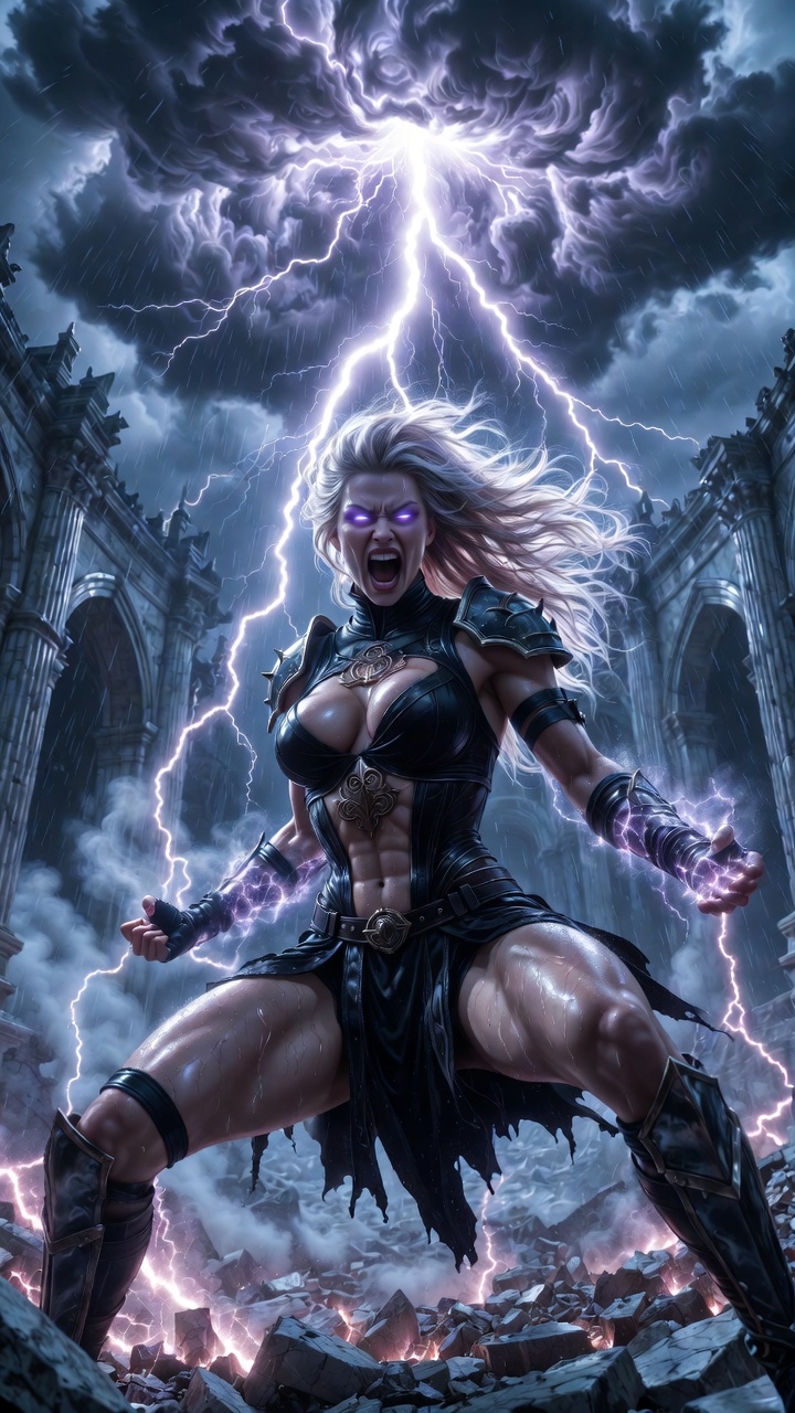 Thunder Goddess Warrior Lightning Temple Fury Strike