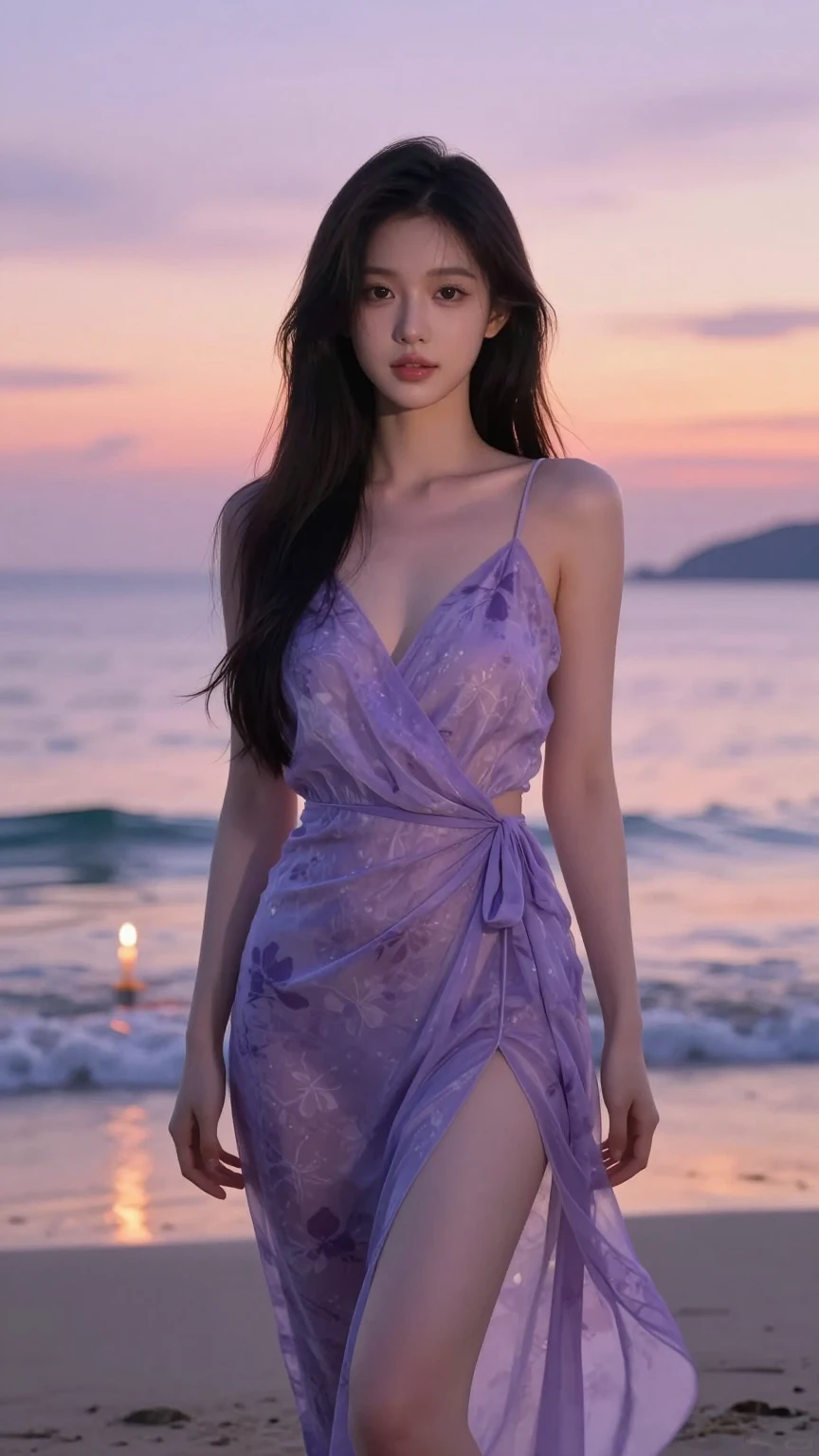 Dreamy Sunset Elegance on a Quiet Shore