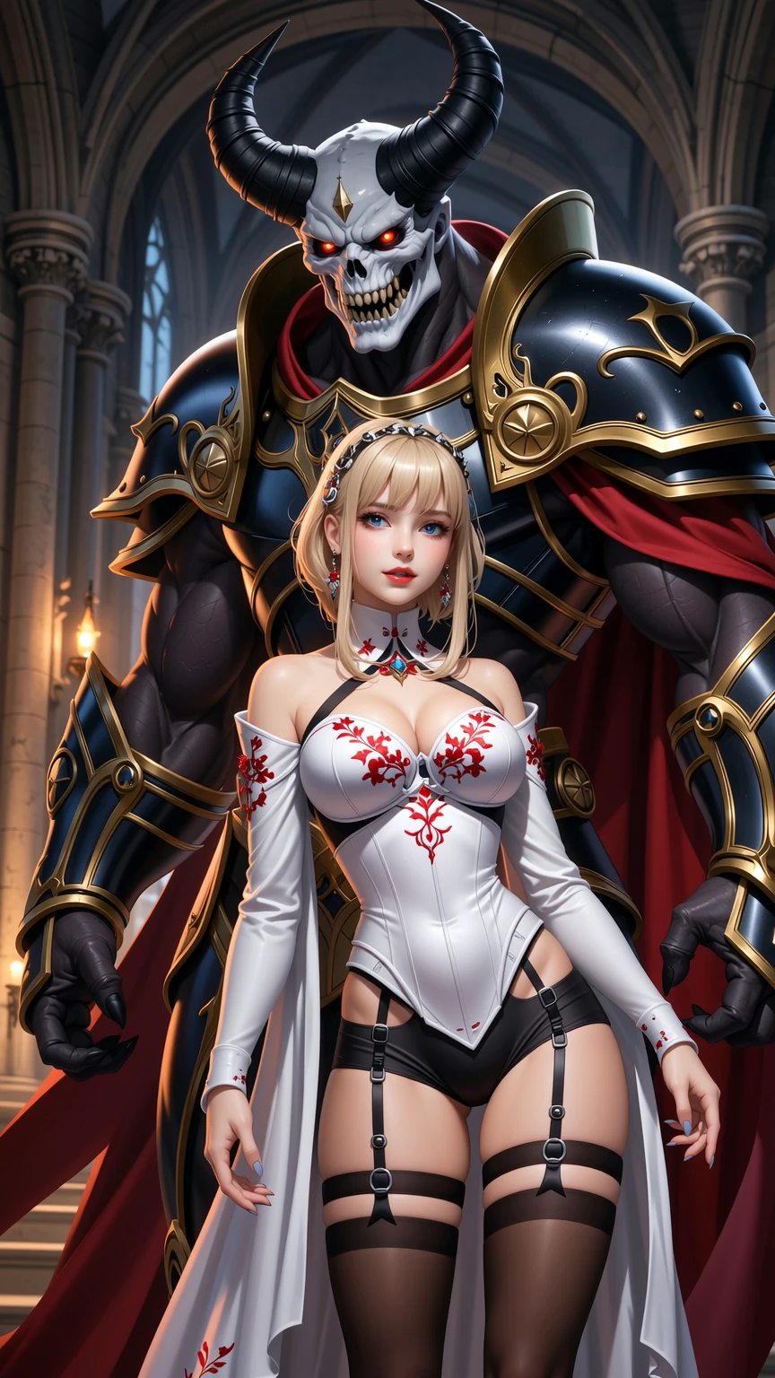 Demonic Guardian and Enigmatic Gothic Beauty