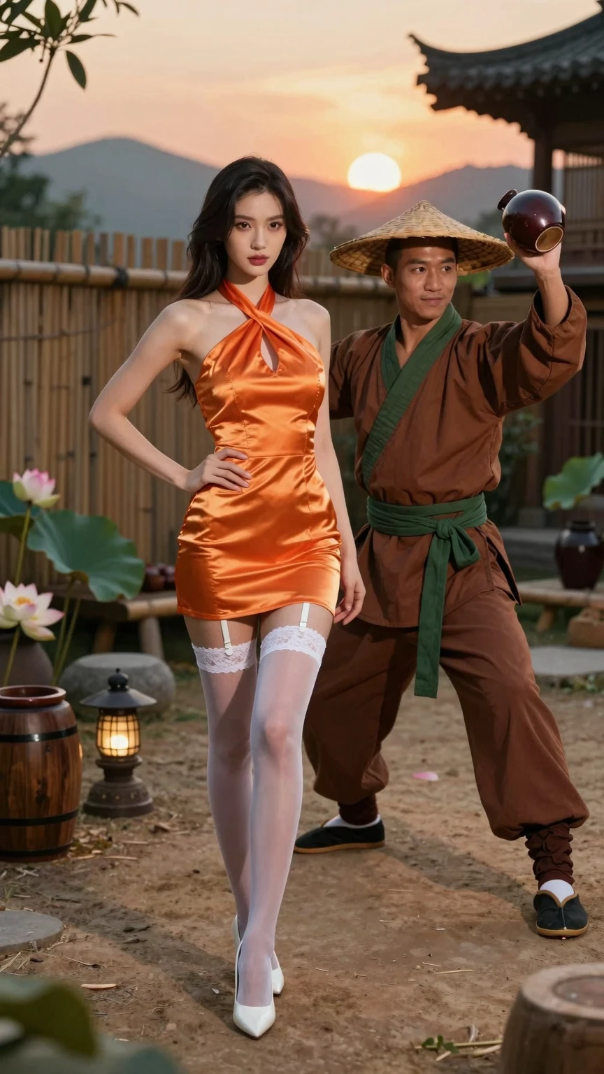 Sunset Martial Master and Satin Dress Temptation