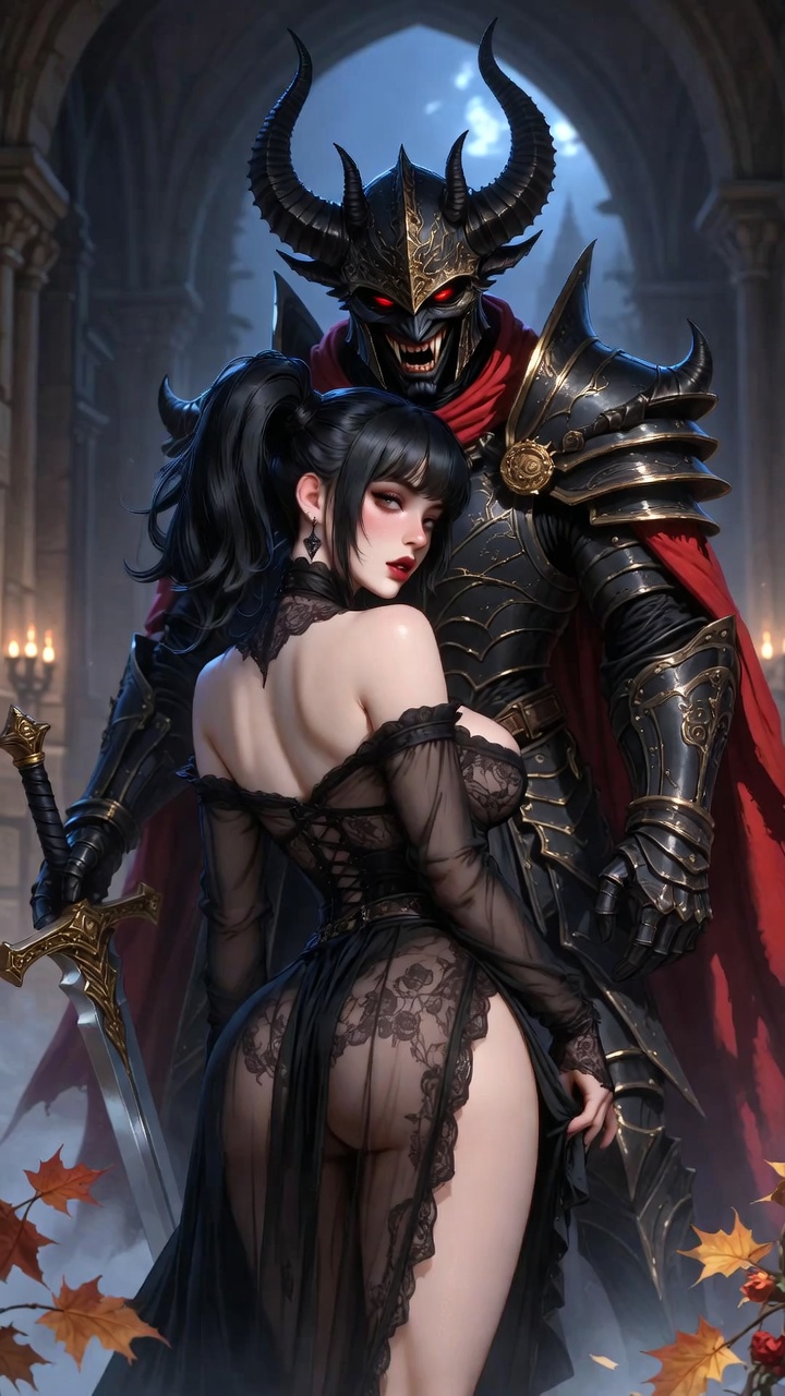 Demonic Knight Claims His Lace-Clad Bride