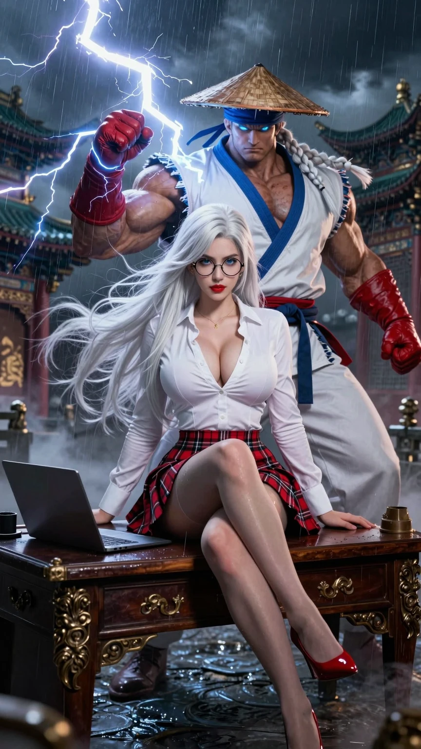 Schoolgirl Seductress and Lightning Ryu Temple Encounter