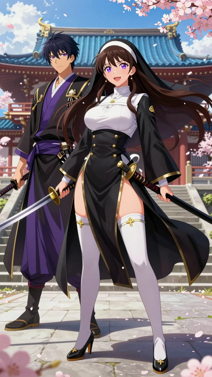 Seductive Nun Samurai Temple Blossom Duel