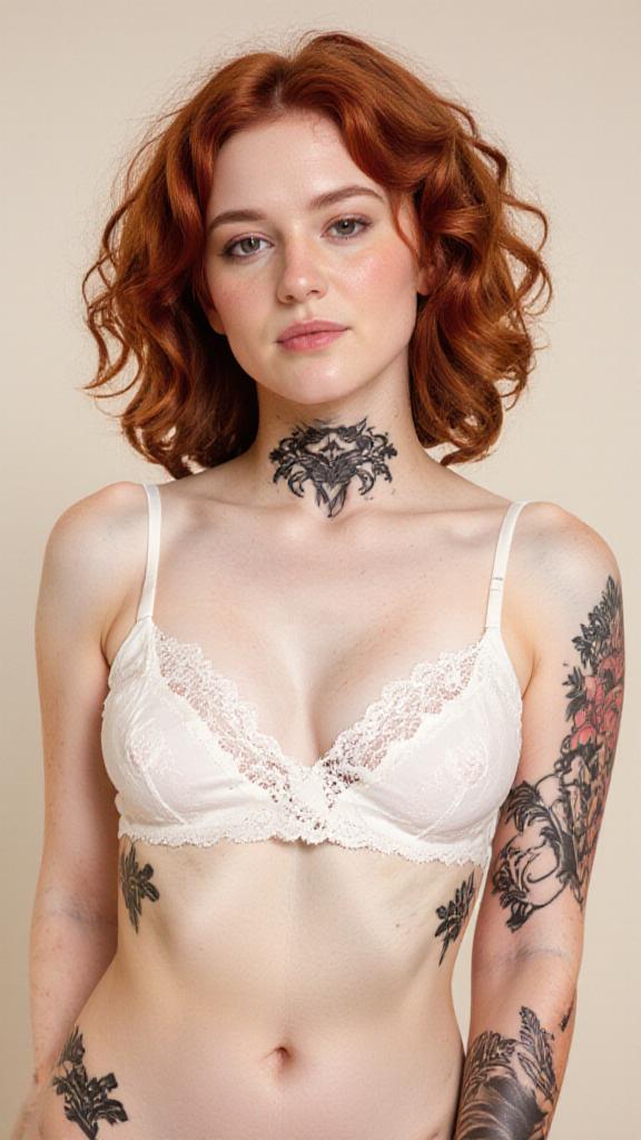 Redhead and tattooed