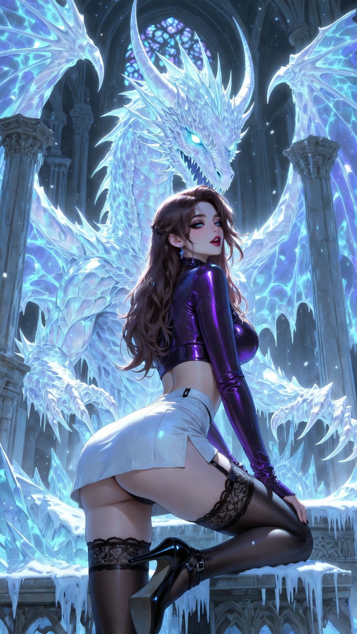 Ice Queen Seduction with Crystal Dragon Guardian