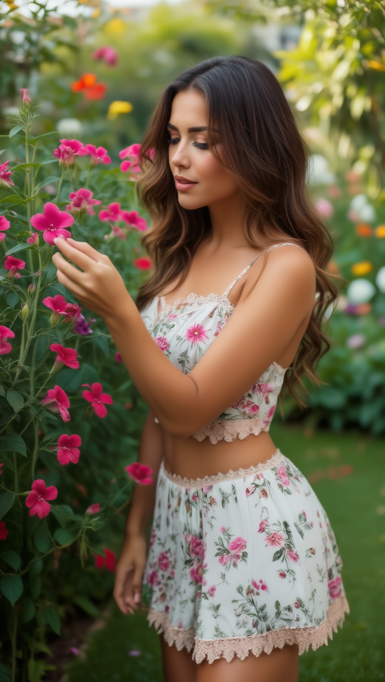 Floral Garden Lingerie Sunshine Lifestyle Portrait Series