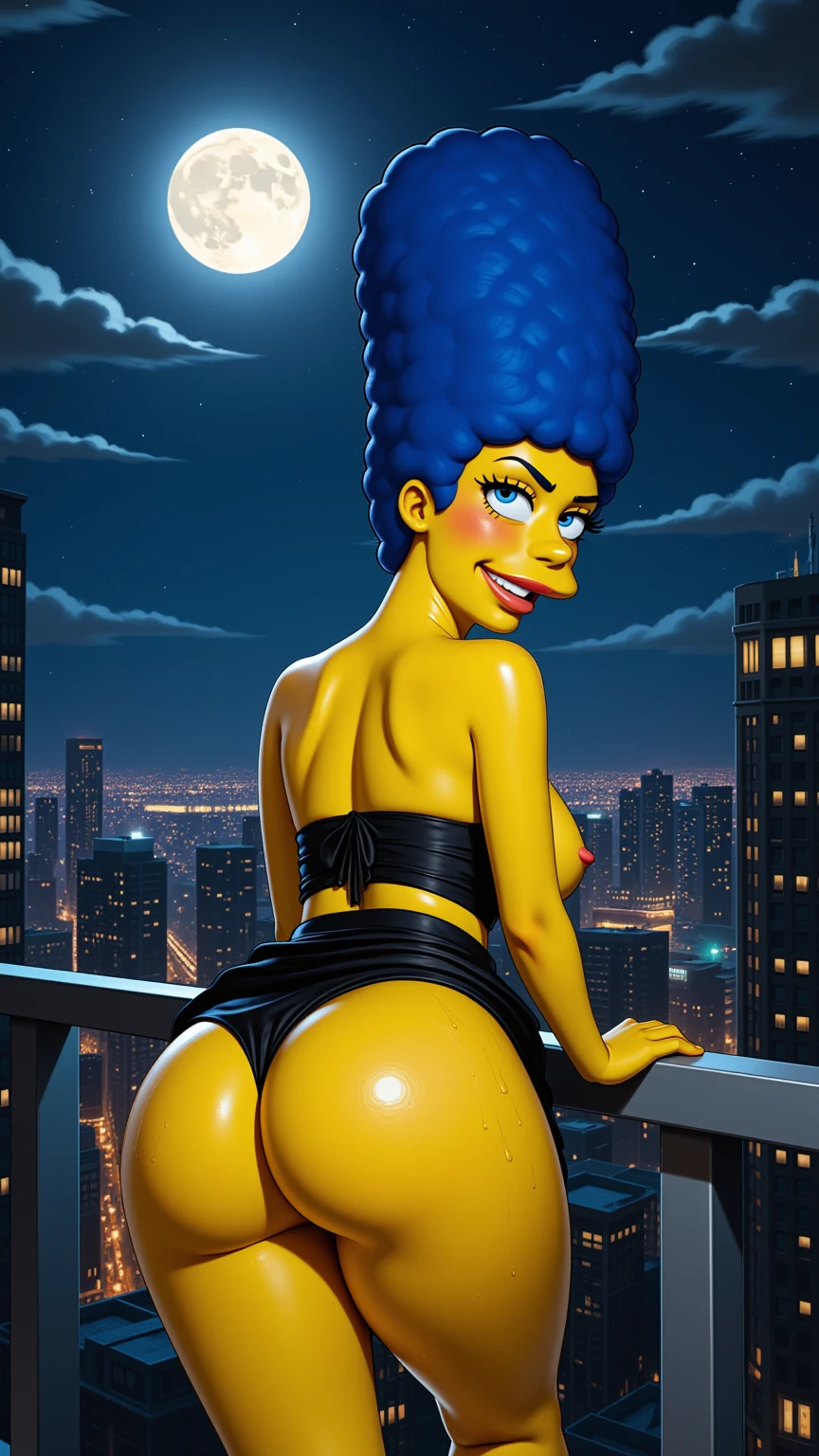 Marge Simpson Sweaty Balcony Night Pose