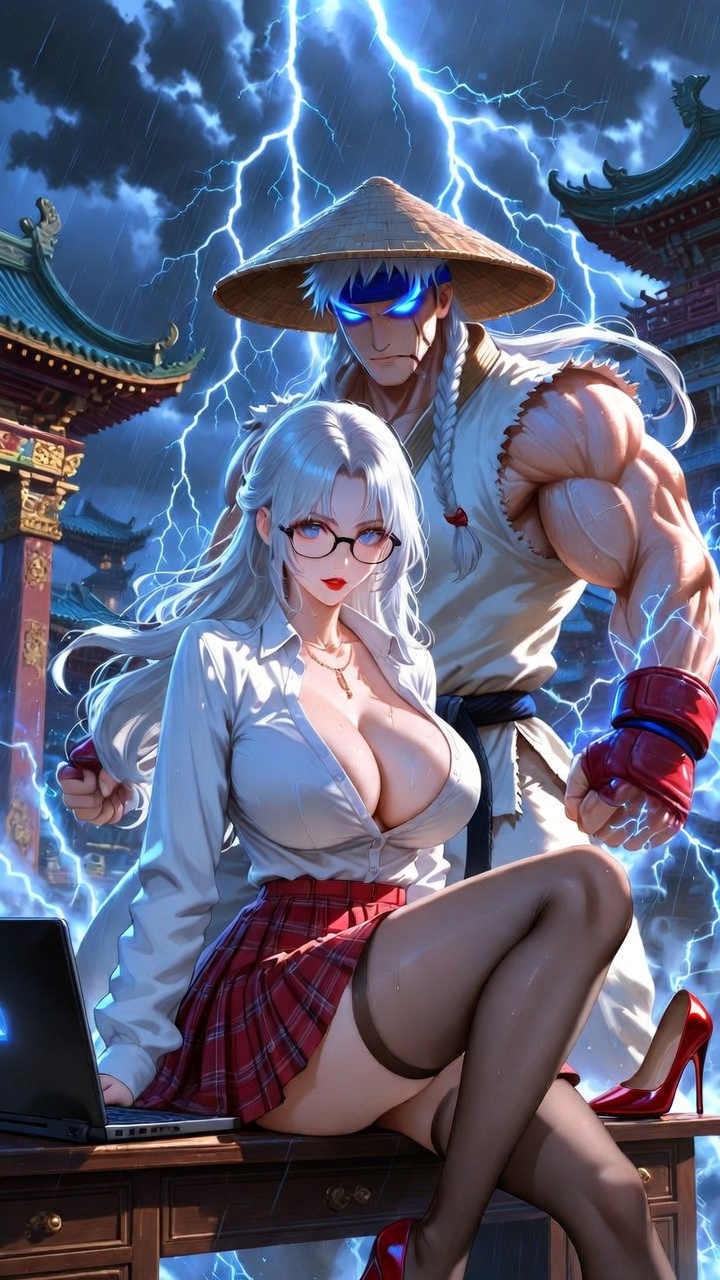 Schoolgirl Seductress and Lightning Ryu Temple Encounter