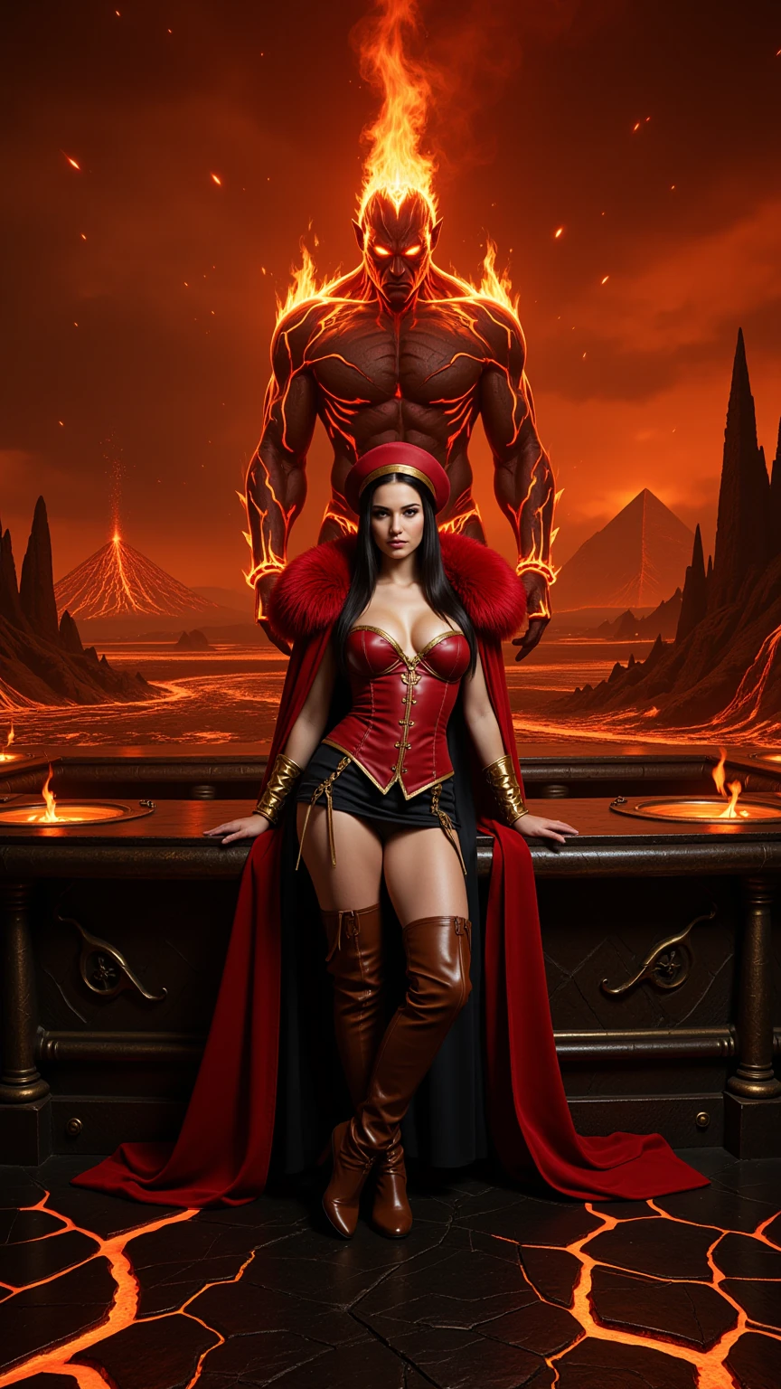 Infernal Queen and Her Living Fire Guardian