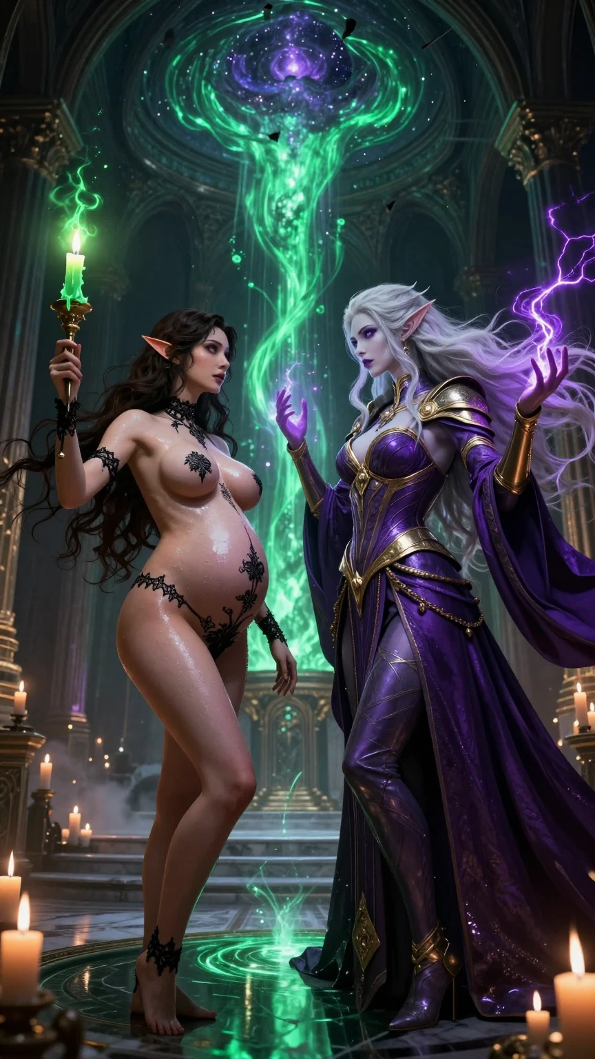 Pregnant Witch and Elven Archmage Ritual