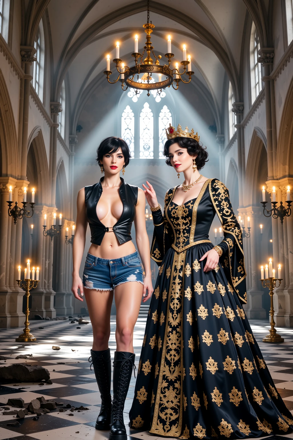Brunette Rebel Meets Dark Gothic Queen
