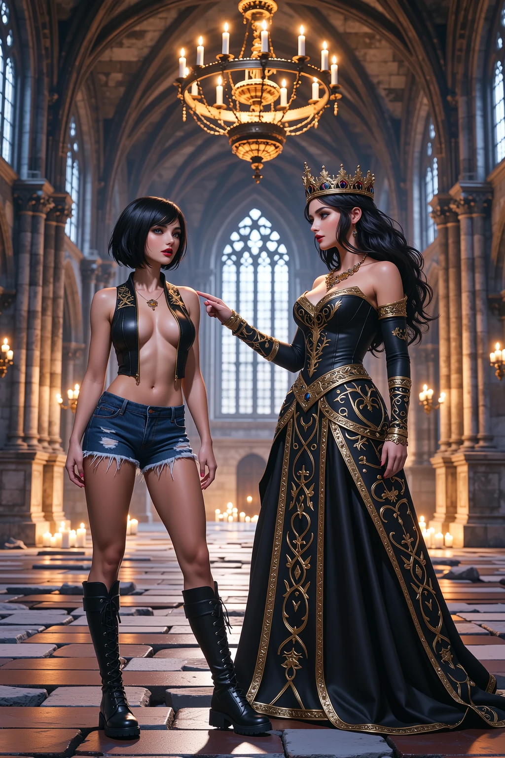 Brunette Rebel Meets Dark Gothic Queen
