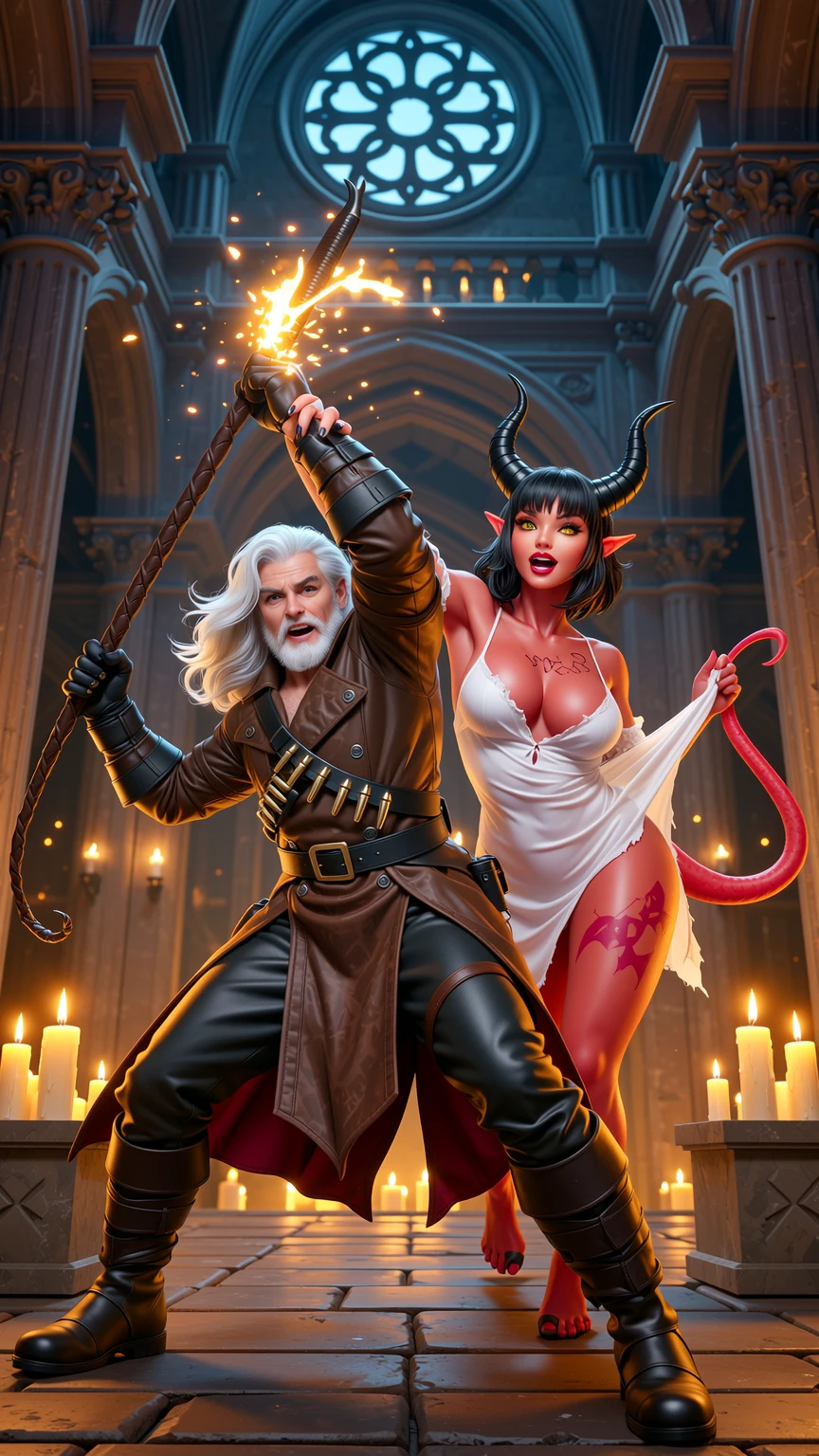 Witcher vs Demoness Cathedral Battle