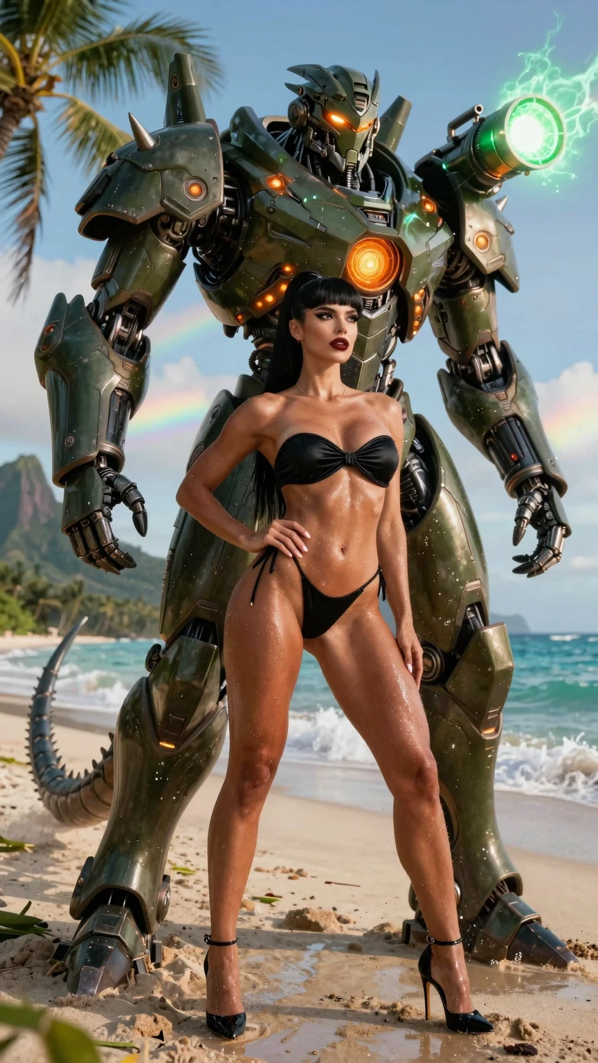 Bikini Goddess Commands Giant Alien War Mech