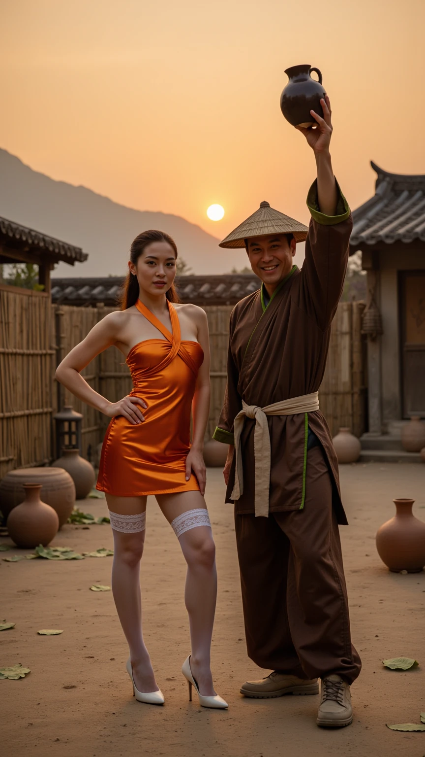 Sunset Martial Master and Satin Dress Temptation