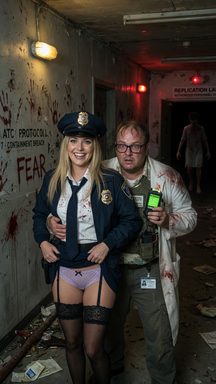 Bloody Police Girl and Scientist Horror Facility