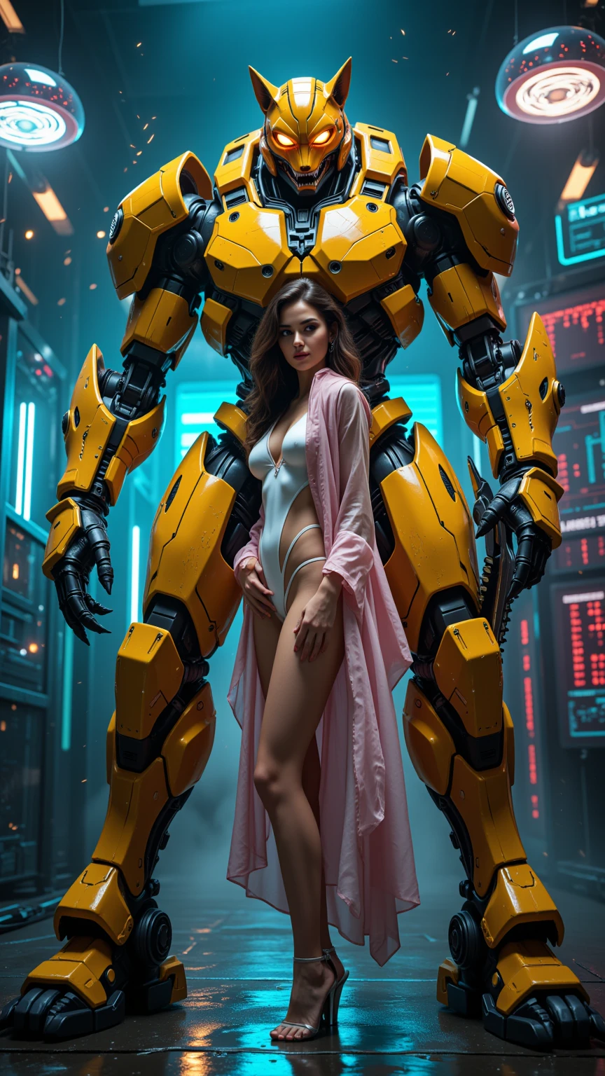Cyber Siren and Her Yellow Apocalypse Guardian