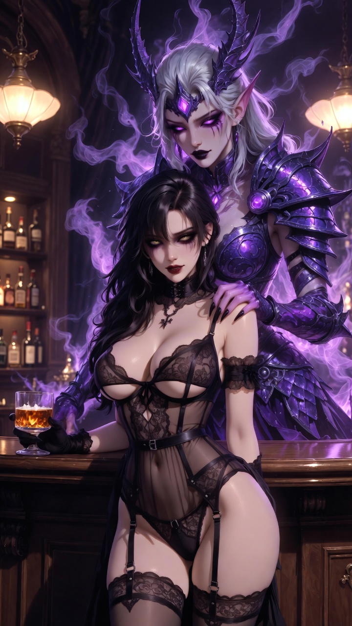 Mortal Temptress and Shadow Queen Bar Encounter