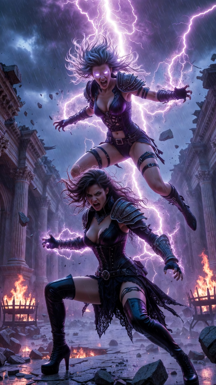 Dual Lightning Sorceresses Shatter Ancient Hall Battle