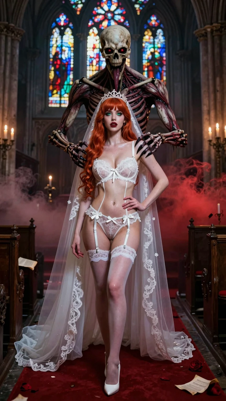 Demonic Groom Claims His Virgin Lace Bride
