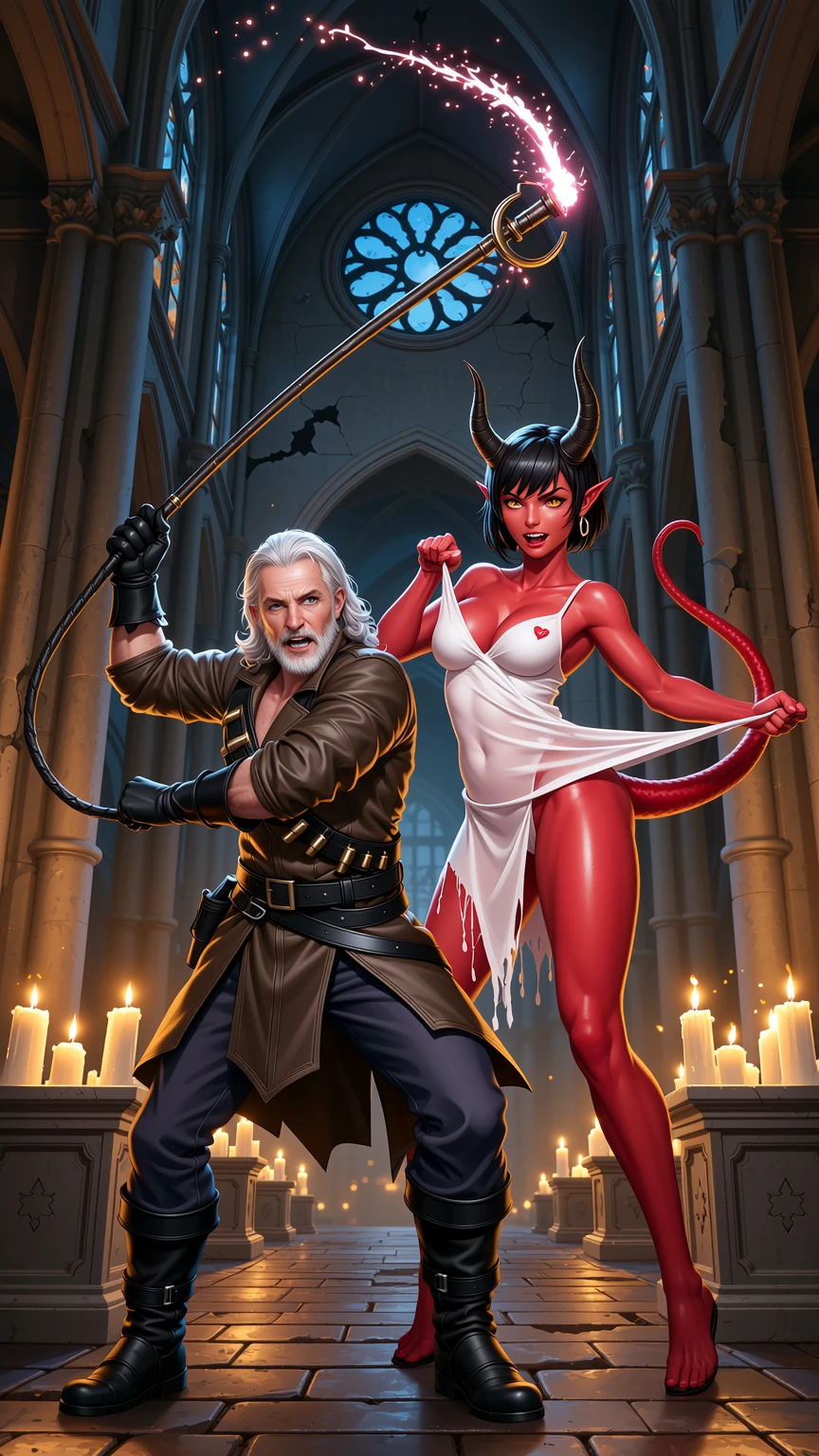 Witcher vs Demoness Cathedral Battle