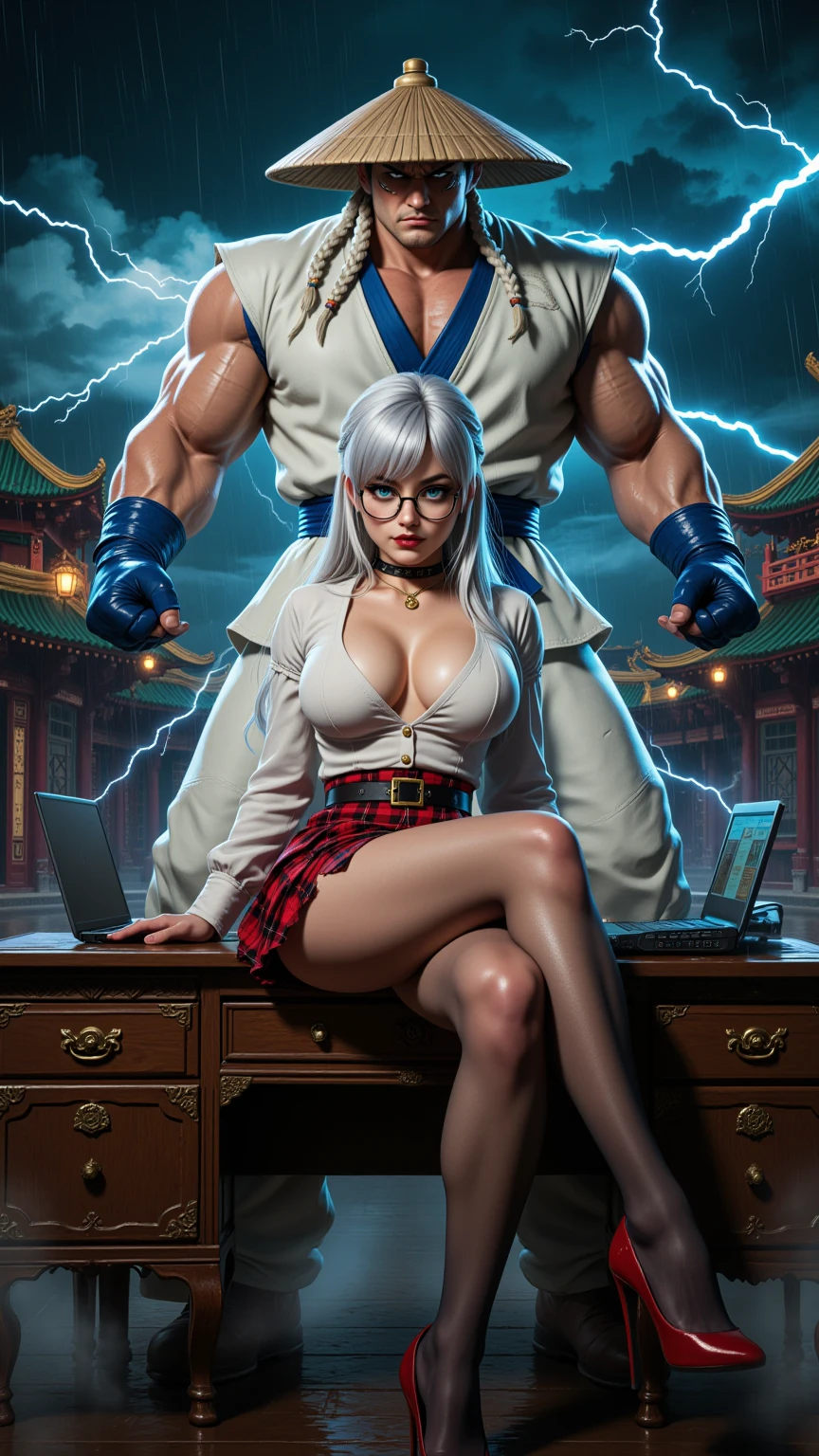 Schoolgirl Seductress and Lightning Ryu Temple Encounter