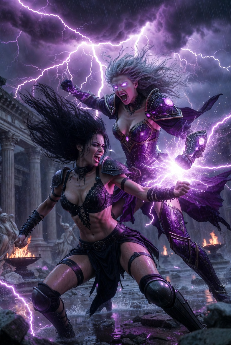 Thunderstorm Duel: Dark Sorceress vs Lightning Warrior