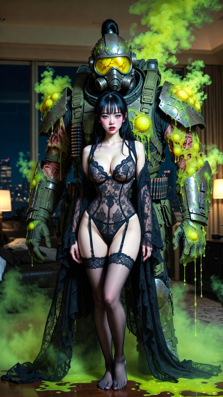 Toxic Slime Mutant Guards Her Lace Seduction