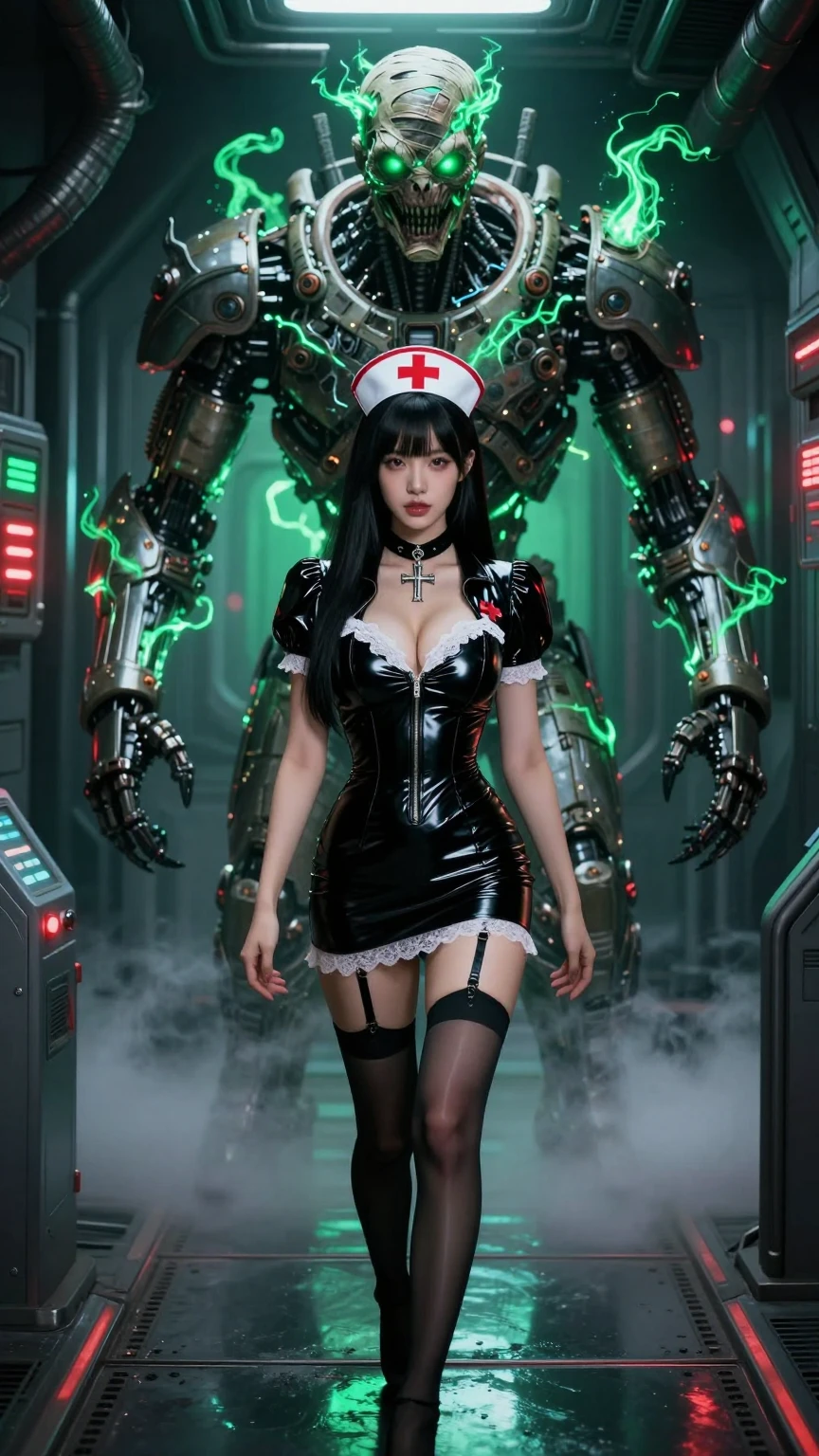 Black Latex Nurse and Toxic Bandaged Guardian