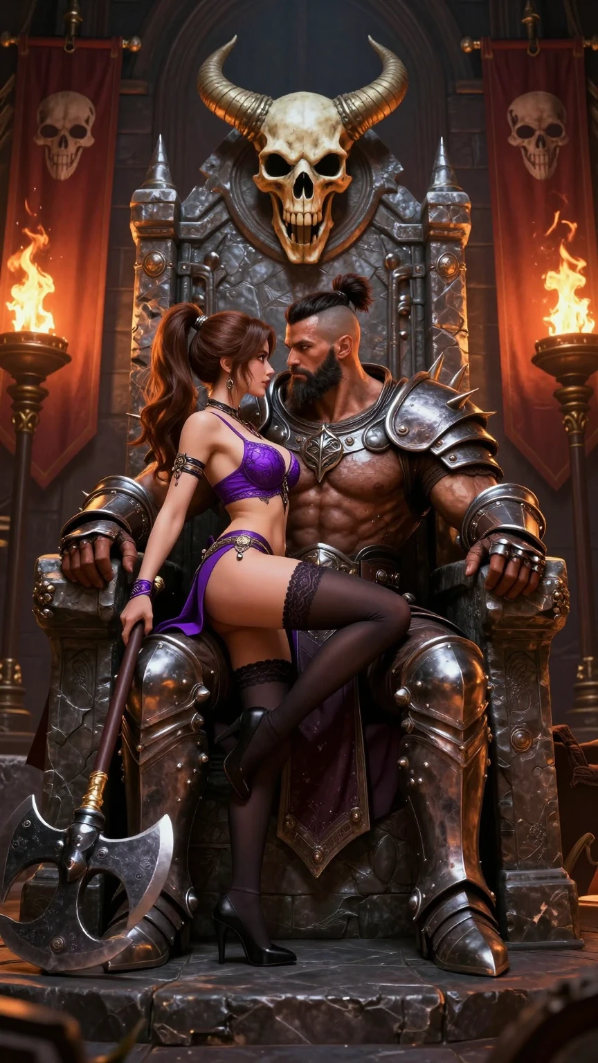 Dark Throne Desire Warrior and Seductive Queen