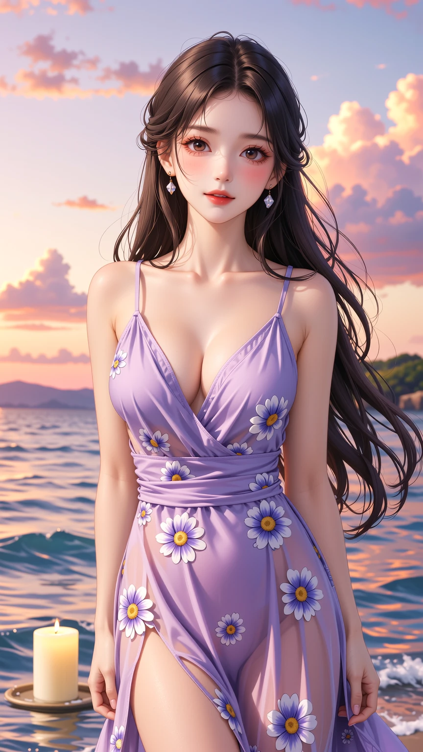 Dreamy Sunset Elegance on a Quiet Shore