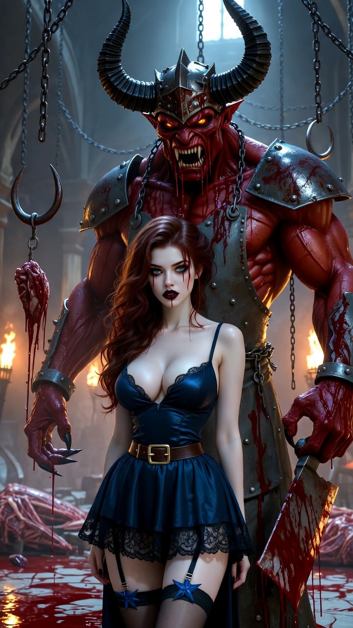 Satin Temptress and Blood-Soaked Demon Butcher